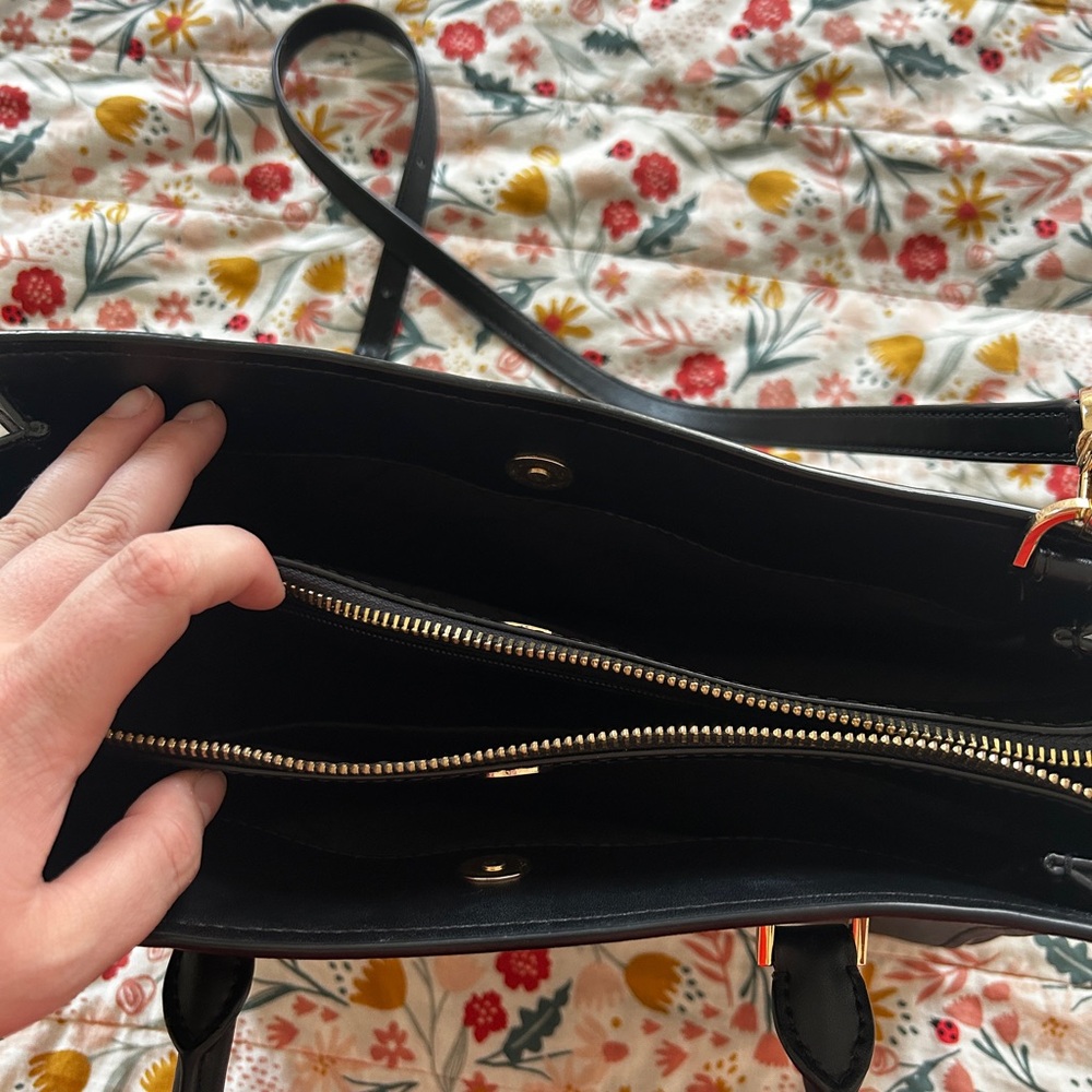 Michael Kors Black Leather Tote Bag - Picture 2 of 2
